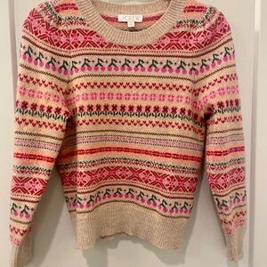 J. Crew Cashmere Holiday Themed Sweater